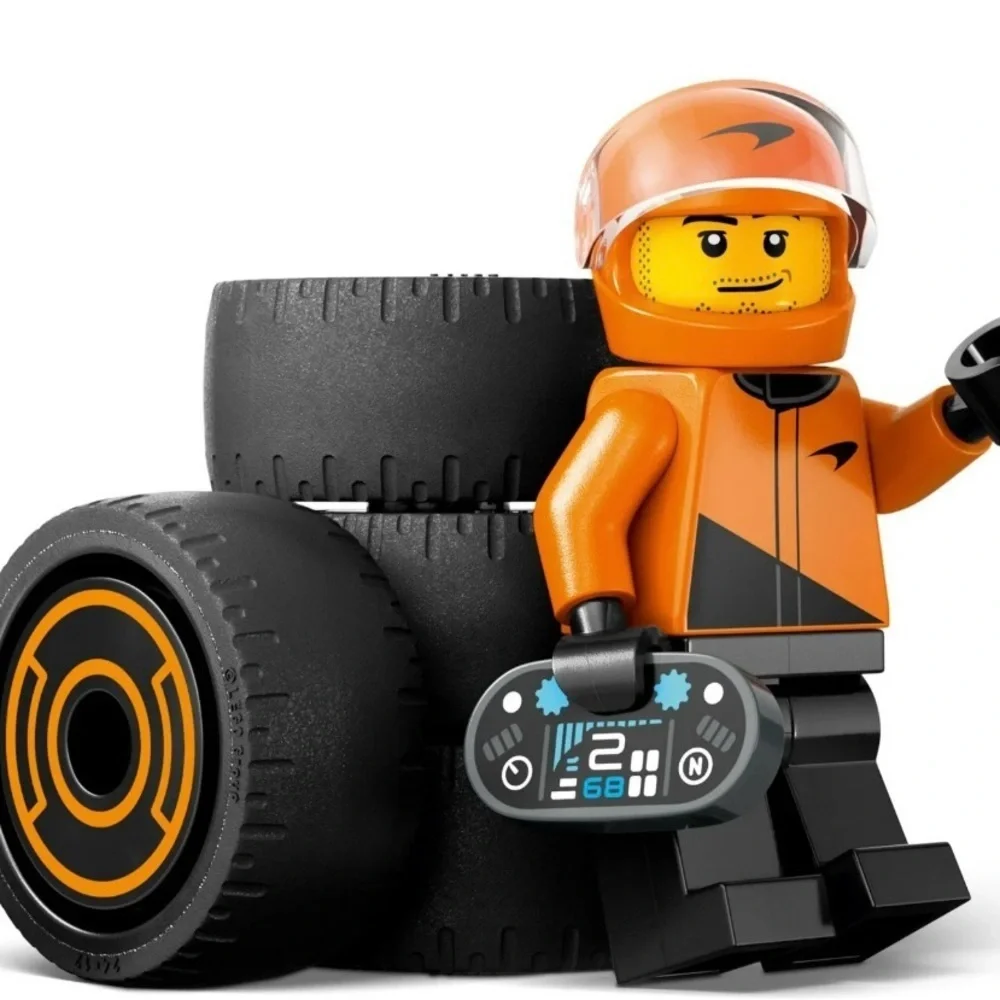 LEGO City F1 Driver with McLaren Race Car Toy - Model Car Building Toy Kit
